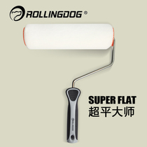 Rolling dog fine hair roller brush super flat master 9 inch latex paint smooth topcoat brush wall tool mercerized hair set