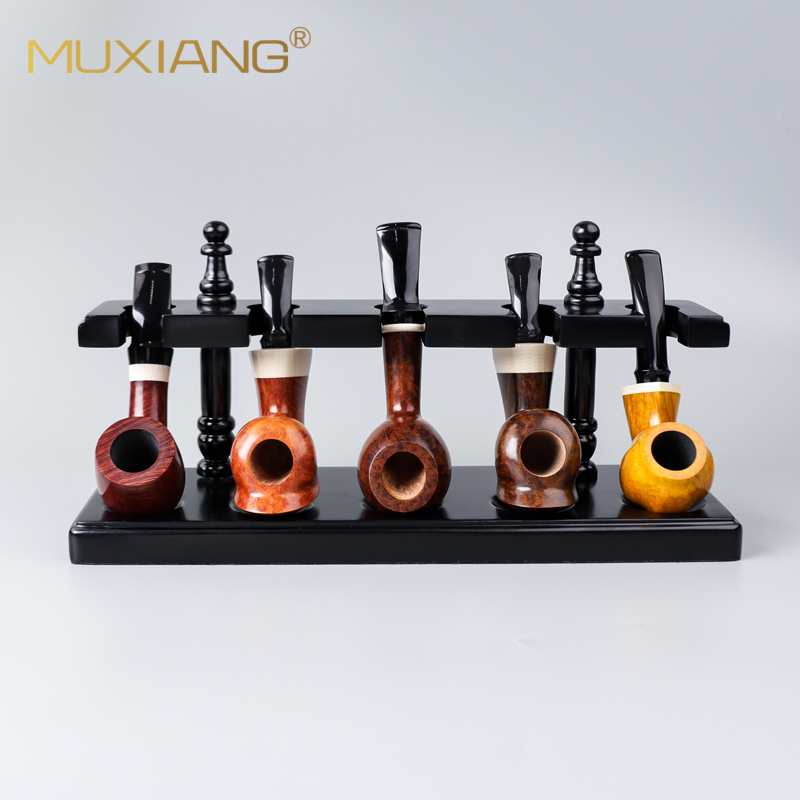 The wooden smoke men solid wood pipe frame 5 direct Roman removable shelf five pipe vertical base