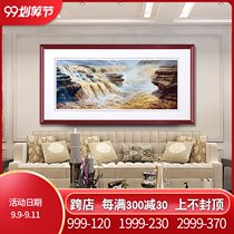Jin Wu needle pure hand embroidery Su embroidery finished painting big living room Suzhou embroidery decorative painting new landscape Yellow River soul