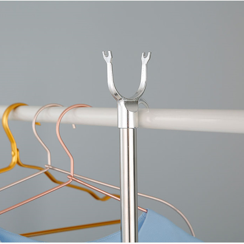 Household clothes hanger stainless steel retractable and lengthened clothes hanger clothes picker clothes fork clothes fork