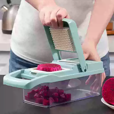 Upgraded kitchen vegetable cutting artifact multi-function household dicing, slicing, grinding, ginger, garlic, hand guard, shredding, vegetable cutter