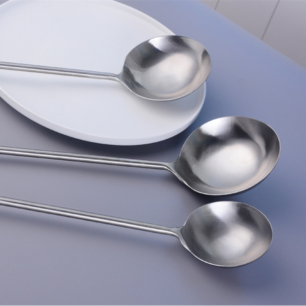 Kitchen household stainless steel cooking long-handled soup spoon pot spoon cooking canteen soup spoon kitchen supplies water spoon