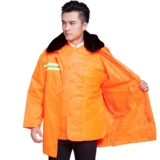 Демисезонный длинный светоотражающий пуховик для работы, удерживающая тепло куртка, средней длины