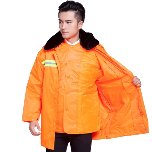 Демисезонный длинный светоотражающий пуховик для работы, удерживающая тепло куртка, средней длины