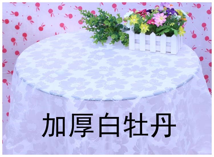 Khăn trải bàn dùng một lần bàn tròn tiệc cưới nhà khách sạn nhựa chống dầu hình chữ nhật tròn trắng không thấm nước bàn ăn - Các món ăn dùng một lần túi nilon