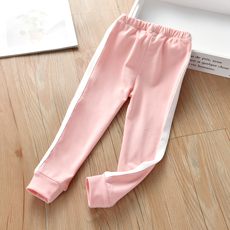 Childrens quần Casual 2019 Fall mới Hàn Quốc phiên bản của dọc sweatpants sọc cô gái quần xà cạp.