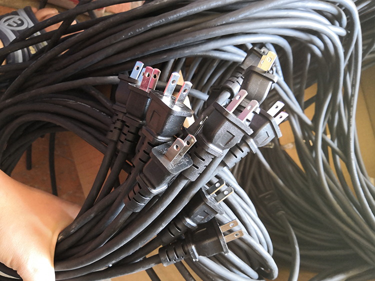 American imported 2 core 1 5 square plug line 3 meters 5 meters 10 meters power tool power cord extension cord soft