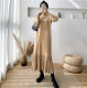 French knitted plus size women's age-reducing bottoming long skirt 2022 new style inner sweater dress dress autumn and winter