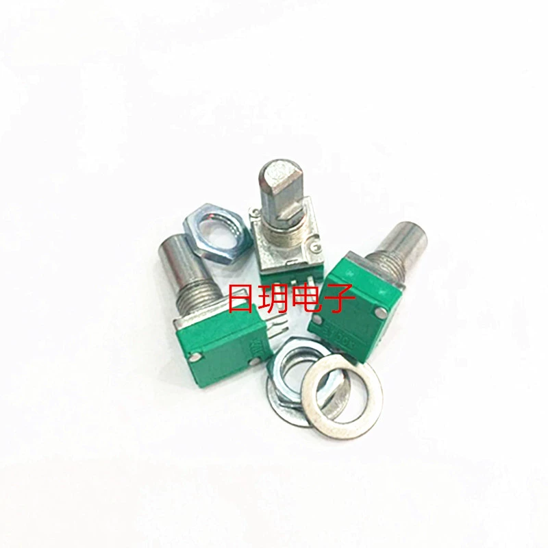 chiết áp công tắc b500k RV097 chiết áp đơn B10K100K50K1K20K5K nửa trục chiết áp tay cầm dài 15mm âm thanh kín chiết áp đôi 50k chiết áp 5k