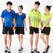 Badminton clothing men and women couples tug-of-War Sports suit summer short sleeve quick-drying shuttlecock tennis suit group purchase