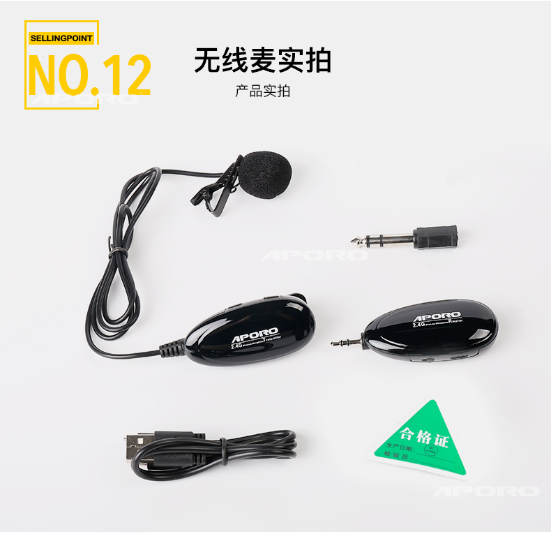 mic asmr Công cụ erhu micro không dây 2.4G lavalier với tai nghe lúa mì microphone pc