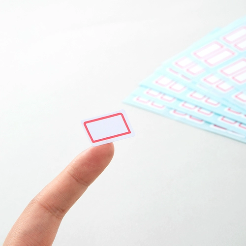 Deli 7191 Самостоятельная метка 25*30 мм не -жареная клейкая бумага бумажная метка красное края 12 фото