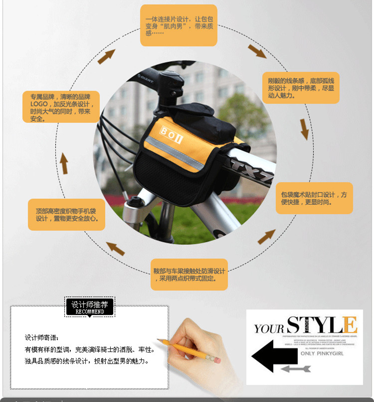 Sacoche pour vélo mixte - Ref 2211506 Image 17