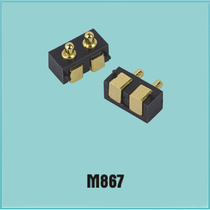 2p spring contact pogopin connector Spring thimble Bending pin Power signal contact pin Elastic probe