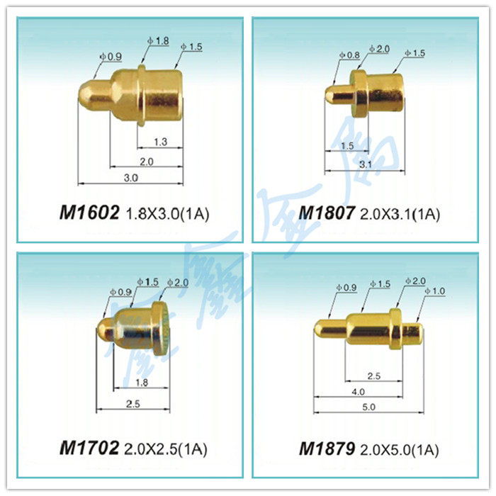 pogopin large current spring needle charging test pcb patch plug-in with antenna thimble 2 0 * 6 5