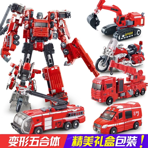 Трансформер, комбинированная игрушка, робот, экскаватор, игрушечная машина для мальчиков