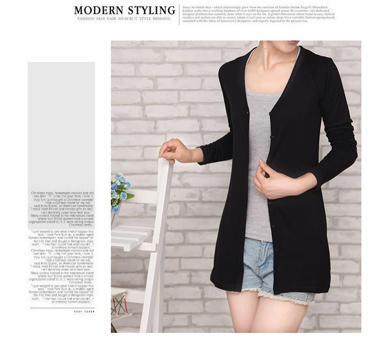 Phiên bản hàn quốc mùa hè mới của phụ nữ modal áo len mỏng cotton dài đoạn chống nắng áo len dài tay