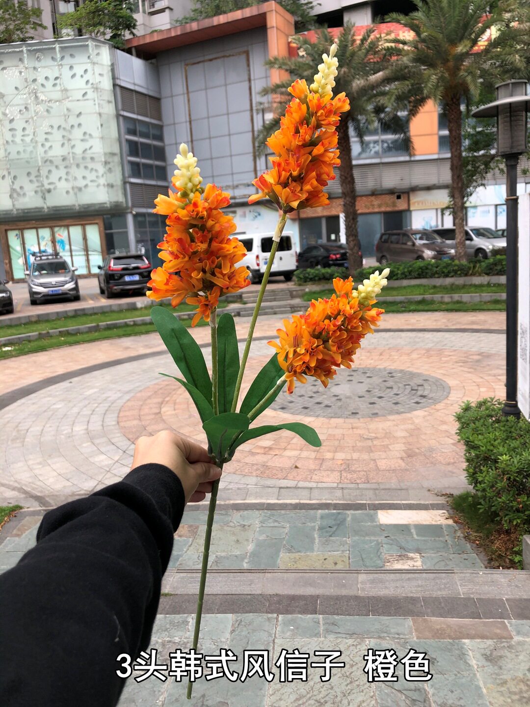 婚庆仿真花把束风信子法式5叉风信子婚礼引花排紫罗兰路引假花详情29