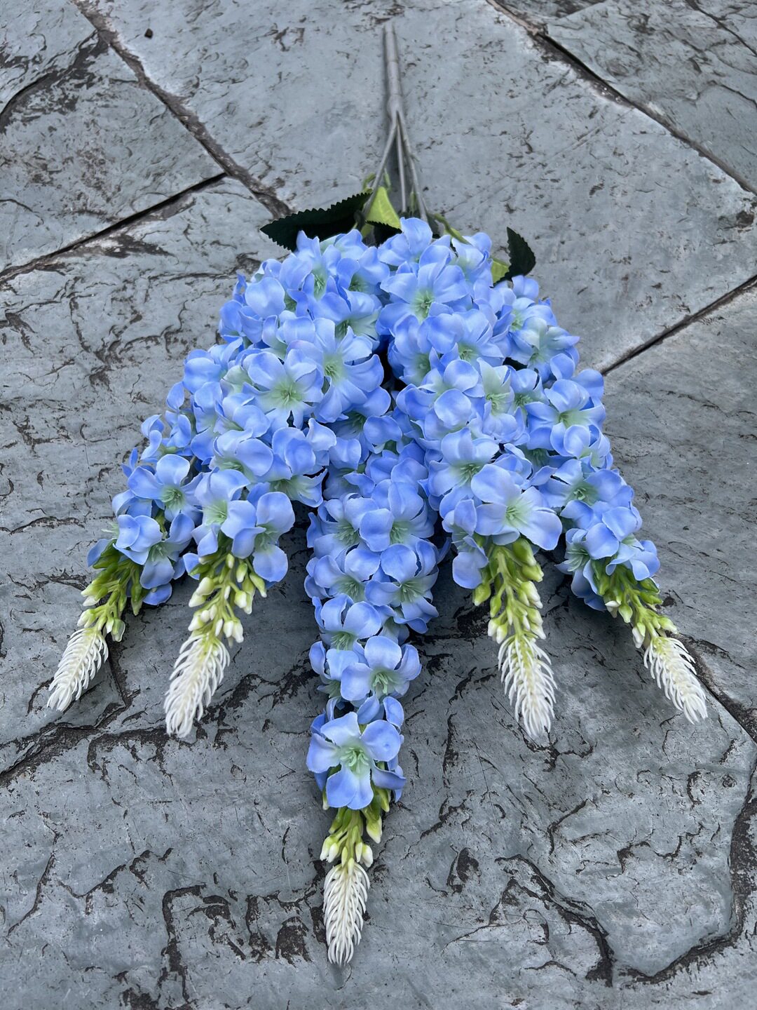 婚庆仿真花把束风信子法式5叉风信子婚礼引花排紫罗兰路引假花详情15