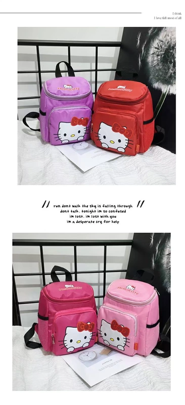 Hellokitty mẫu giáo túi bé gái 3-6 tuổi bé mẫu giáo lớp lớn lớp bé ba lô 5 - Túi bé / Ba lô / Hành lý