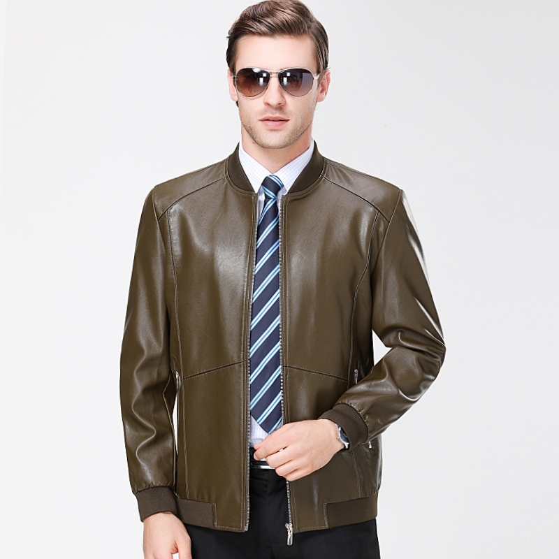 2019 Leather Jacket của mùa xuân mới Đàn ông Hàn Quốc phiên bản của Body bóng chày Uniform kích thước lớn Da nhân tạo Da Pu