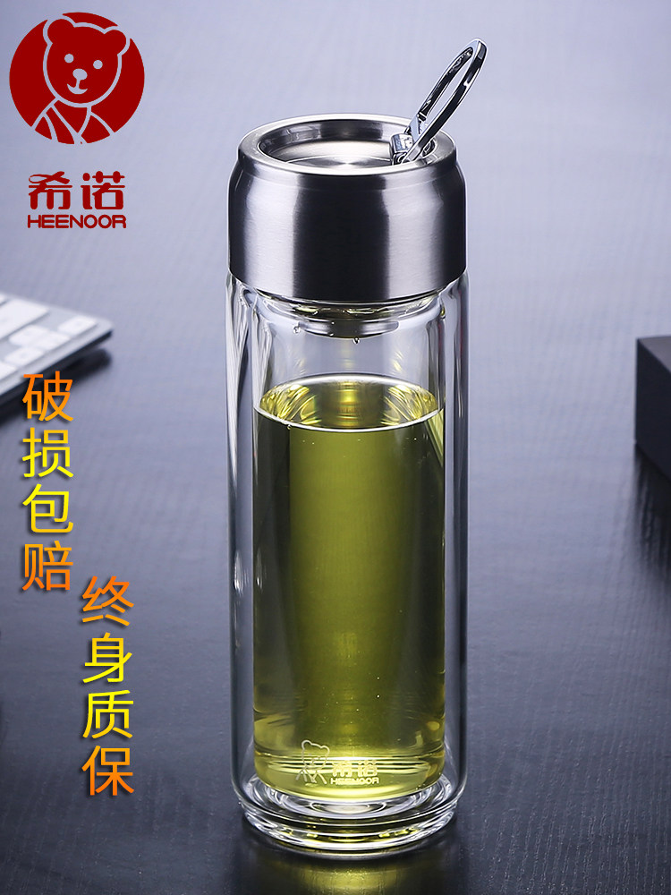 Xinuo glass Xinuo Crystal Cup Double-layer belt rope high-grade portable thickened slender flagship store official website