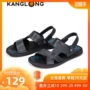 Aokang Kanglong 2019 hè phim mới hàng ngày thời trang giản dị khóa mở ngón chân rắn màu thoải mái thoáng khí nam - Sandal shop giày