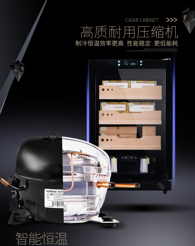 tủ rượu alaska jc 100	 Sai Xin SRT-54X Tủ xì gà Nhiệt độ và độ ẩm nhập khẩu Máy nén khí Tủ rượu Tủ lạnh Trà đá Quầy bar tủ góc gỗ gụ