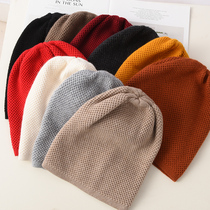 Autumn and winter cashmere hats childrens knitted hats leisure wild tide warm woolen hats stacking hats Baotou hats British ear protection
