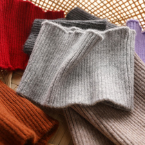 2021 autumn new cashmere collar knitted elastic high collar decorative cervical warm cover bib high collar false collar