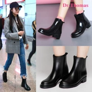 DR mùa xuân và mùa hè thời trang giản dị ống ngắn khởi động của phụ nữ cao su boots giày mưa khởi động trượt giày nước ngoài trời người lớn mưa khởi động phụ nữ