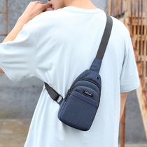 2021 new mens chest bag multifunctional shoulder shoulder bag small backpack Travel Leisure small pocket mens bag Tide brand