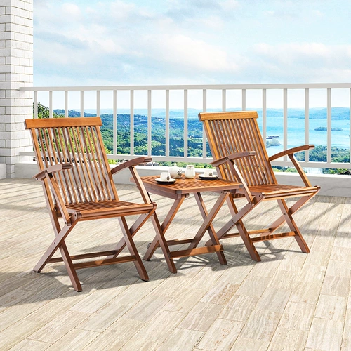 Sunshine Outdoor Складные столы с твердым деревом и комбинации стулья Простые современные повседневные стол