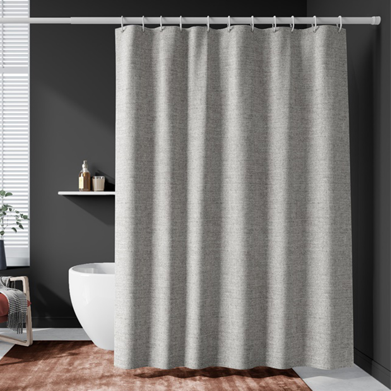 Magnetic suction curtain linen bathroom partition window Nordic punch mold thickness bath curtain dressing room suite