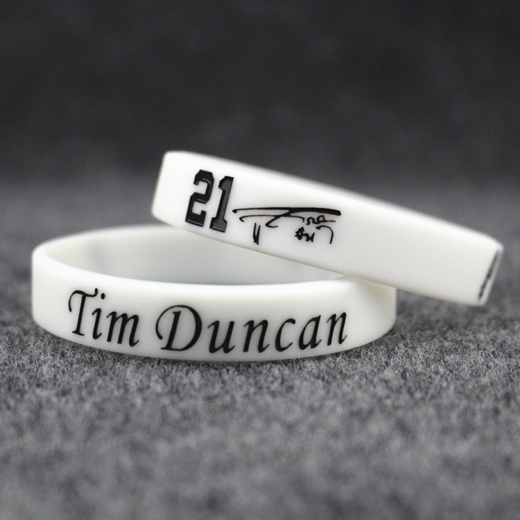 Vòng đeo tay Nba Spurs Duncan phiên bản sưu tập chữ ký dây đeo cổ tay nam và nữ bóng rổ thể thao sáng bóng vòng đeo tay silicone 21 quần áo bóng rổ rẻ	