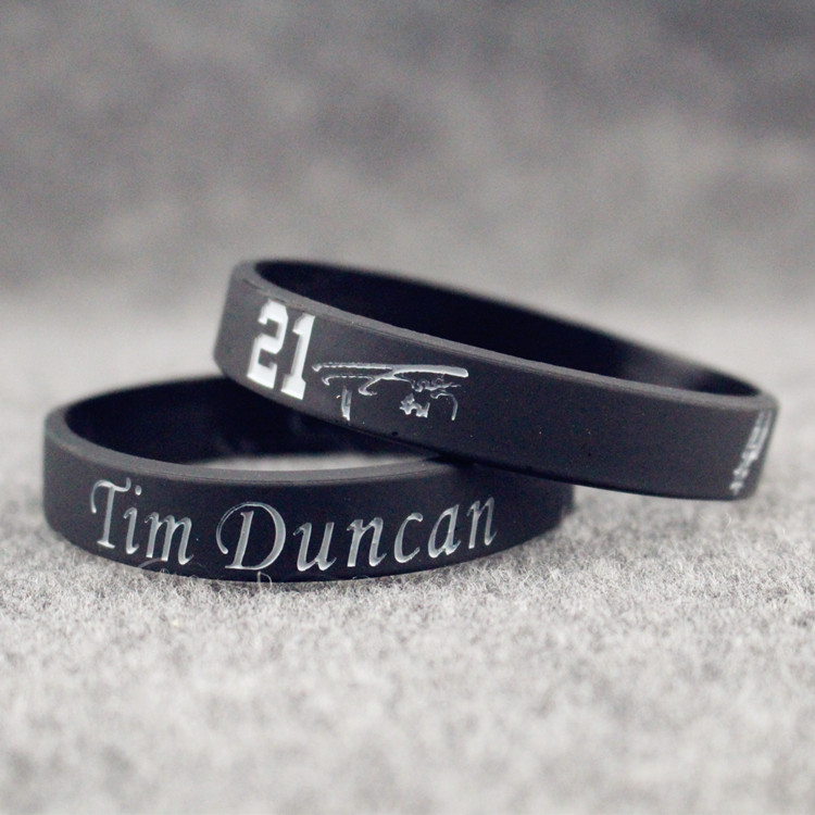 Vòng đeo tay Nba Spurs Duncan phiên bản sưu tập chữ ký dây đeo cổ tay nam và nữ bóng rổ thể thao sáng bóng vòng đeo tay silicone 21 quần áo bóng rổ rẻ	