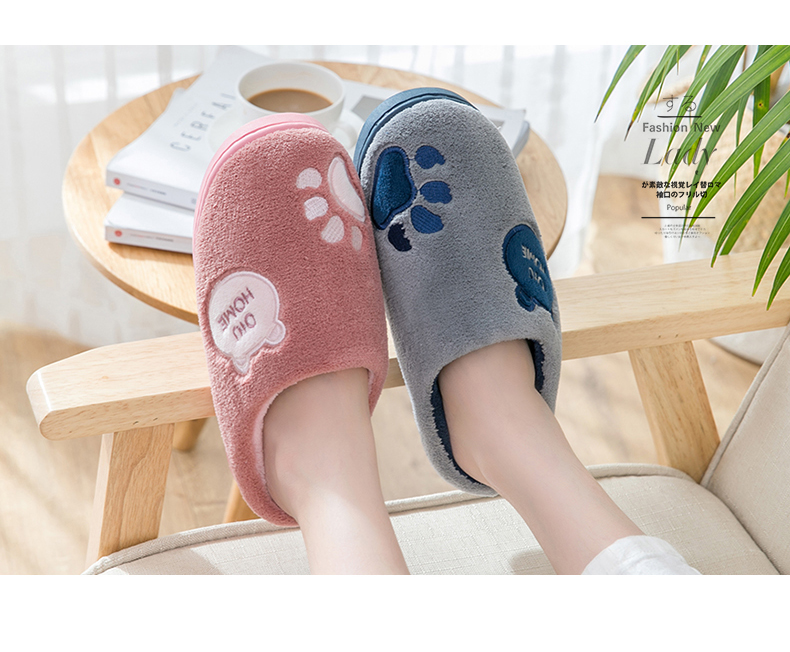Mua một tặng một tháng dép bông vài nữ mùa đông gói về nhà với không trượt nhà trong nhà len mùa đông nam kéo - Trang chủ dép nhựa đi trong nhà hàn quốc