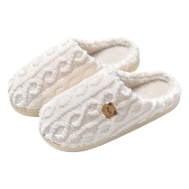 Cotton slippers for womens winter outer wear 2024 new style indoor home home plus velvet warm Baotou half slippers for women autumn and winter
