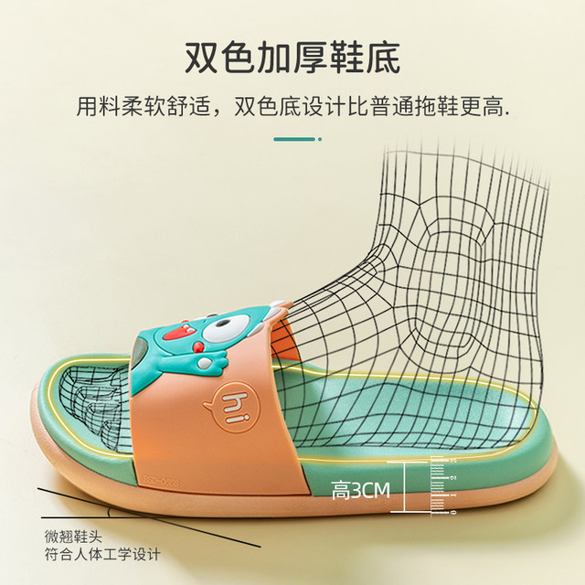 Children's sandals for summer ladies to wear outside 2024 new anti-slip indoor home for girls and children bathing and household slippers for men