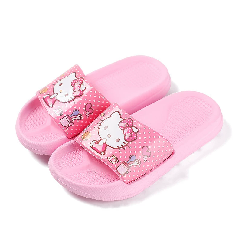 Hellokitty cô gái công chúa dép mùa hè nhà dép trẻ em dễ thương bé con mặc ngoài dép chống trượt 