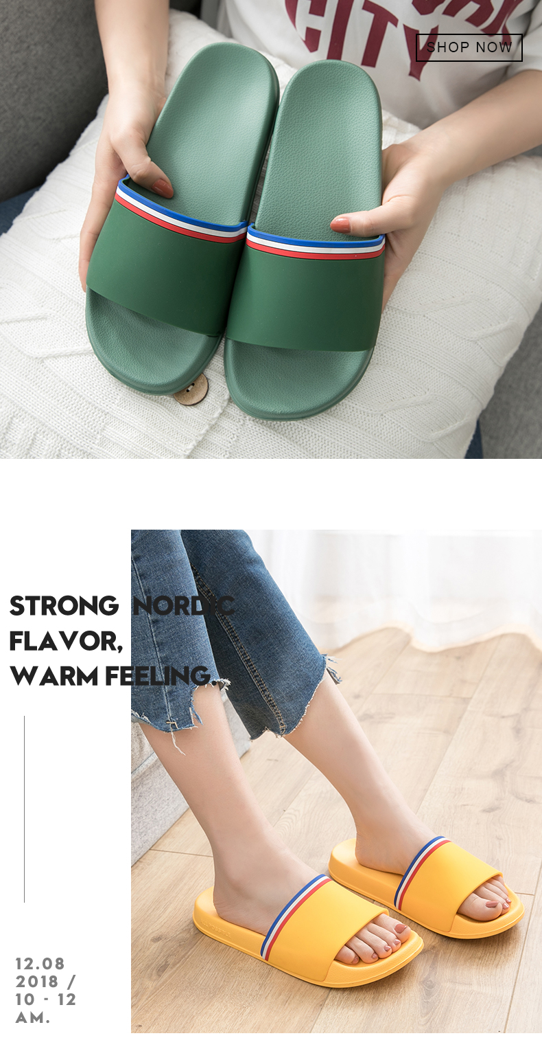 Dép và dép nữ nhà nội thất phòng tắm Phòng tắm dép nhà skid mùa hè của nam giới câm nhà vài nặng có đáy - Trang chủ dép xốp đi trong nhà