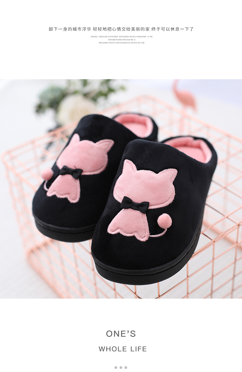 gói nội thất nhà 2019 mới dép mùa đông bông nữ với ấm nhà trượt giày bông tháng nặng đáy của nam giới - Trang chủ dép mang ở nhà