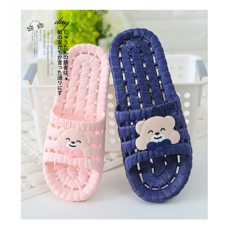 Mua một tặng một đôi dép mùa hè nữ và dép dễ thương vài nhà skid rò rỉ dép tắm phòng tắm nhà dành cho nam giới - Trang chủ dép đi trong nhà đẹp