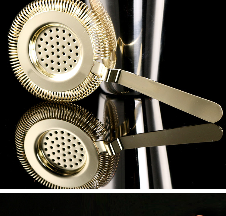 Фильтр для льда 不锈钢调酒滤冰器鸡尾酒隔冰器过滤欧式霍桑隔冰漏网器酒吧调酒用