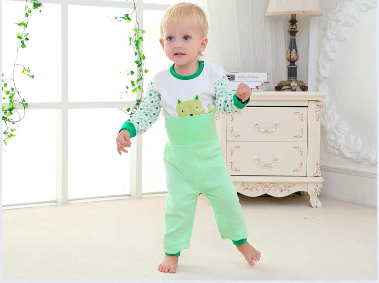Bé trai và bé gái áo len cotton mùa thu quần dài quần nữ Kho báu bé đồ lót phù hợp với quần áo 0-6-12 tháng quan lot tre em