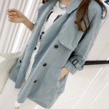 Весенняя длинная одежда для защиты от солнца, осенний тонкий плащ для школьников, куртка, в корейском стиле, средней длины, подходит для подростков, свободный крой