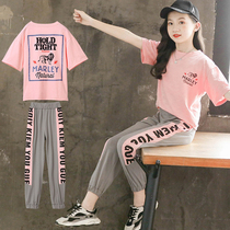 Girls spring suit childrens clothing 13-year-old girl 11 spring and summer 9 big childrens women 10-year-old primary school sportswear 8