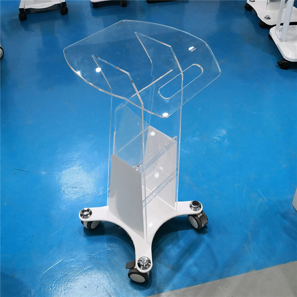 Small bubble beauty instrument transparent display stand bracket storage table trolley instrument mobile rack base