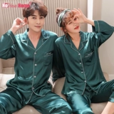 Летняя тонкая пижама для влюбленных, шелковый милый лонгслив, осенний комплект, короткий рукав, в корейском стиле