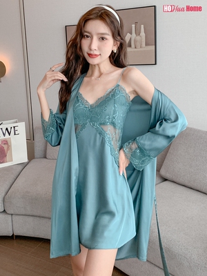 taobao agent Silk sexy pijama, advanced autumn demi-season summer bathrobe, 2022 collection, city style, high-quality style